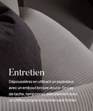 Entretien velours côtelé